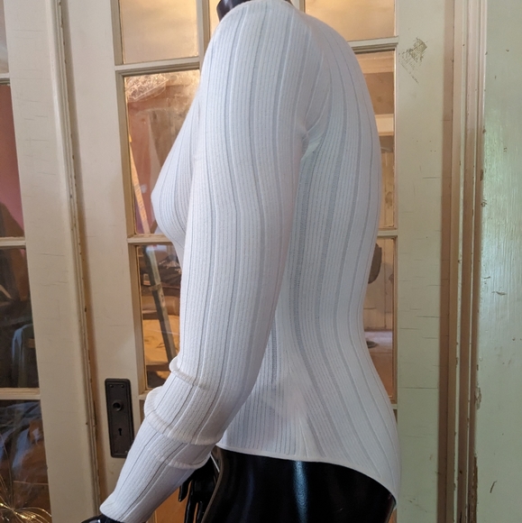 Zeynep Arcay cutout ribknit bodysuit nwt - Picture 3 of 14